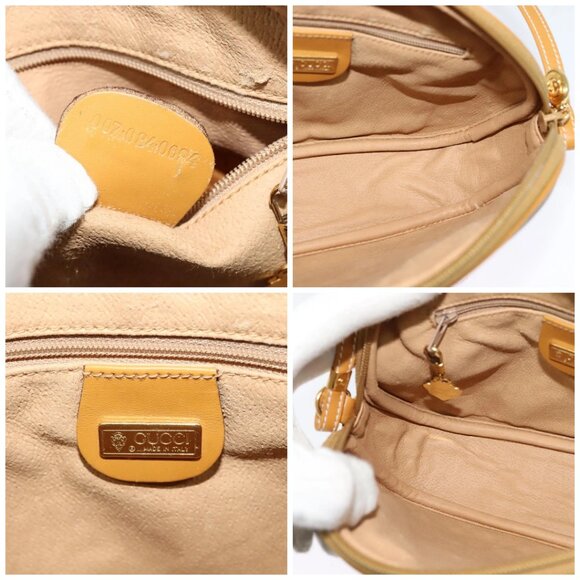 GUCCI Micro GG Supreme Shoulder Bag PVC Brown Gold - Picture 15 of 16